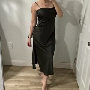 HOUSE OF HARLOW. Brand new never worn olive green slip dress. Size XS